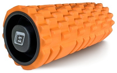 Масажний ролик EasyFit Grid Roller 33 см v.1.1 міцний масажер (помаранчевий)