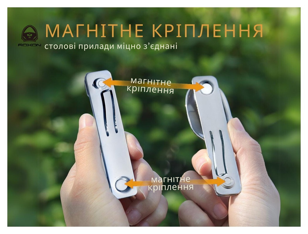 Набір столових приладів Roxon C2 2 in1 (ложка, виделка), нержавіюча сталь, укр, укр