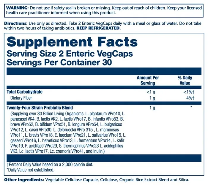 Super Multidophilus 24 Strain Probiotic 30 Billion Cfu - 60 vcaps