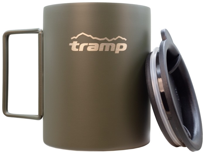 Термокружка TRAMP со складными ручками и поилкой 400мл UTRC-137 olive