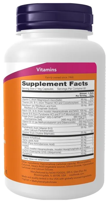 Coenzyme B-Complex с Alpha Lipoic Acid and CoQ10 - 120 vcaps
