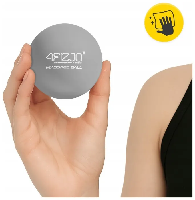 Массажный мяч 4FIZJO Lacrosse Ball 6.25 см Grey (P-5907739314314)