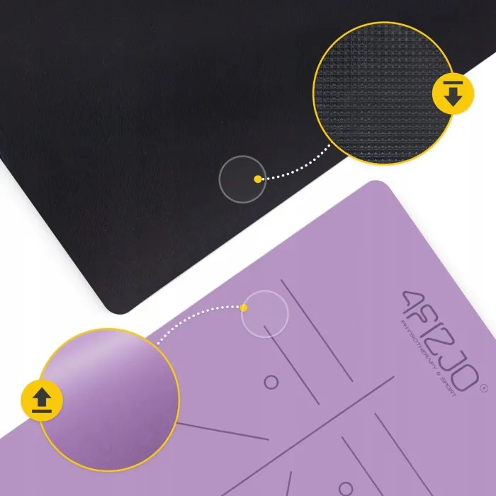 Килимок (мат) спортивний 4FIZJO PU 183 x 61 x 0.4 см для йоги та фітнесу Violet (P-5907739319548)