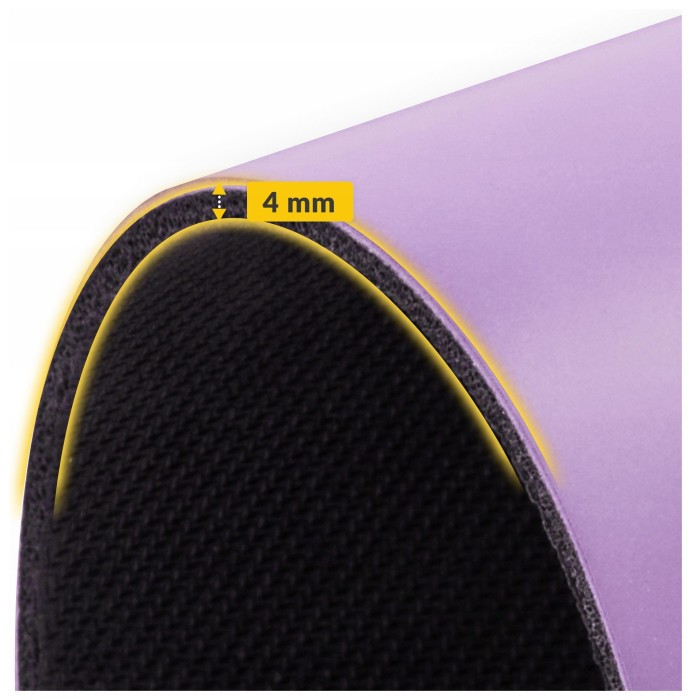 Килимок (мат) спортивний 4FIZJO PU 183 x 61 x 0.4 см для йоги та фітнесу Violet (P-5907739319548)