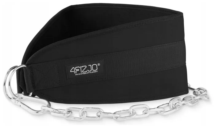 Пояс атлетический для отягощения 4FIZJO Dip Belt 100 см Black (P-5905973402262)