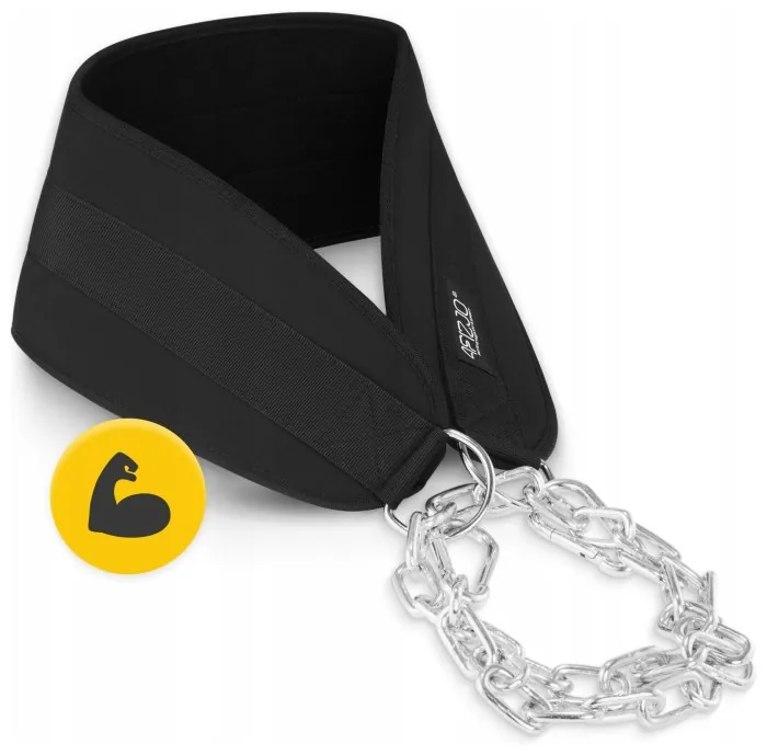Пояс атлетический для отягощения 4FIZJO Dip Belt 100 см Black (P-5905973402262)