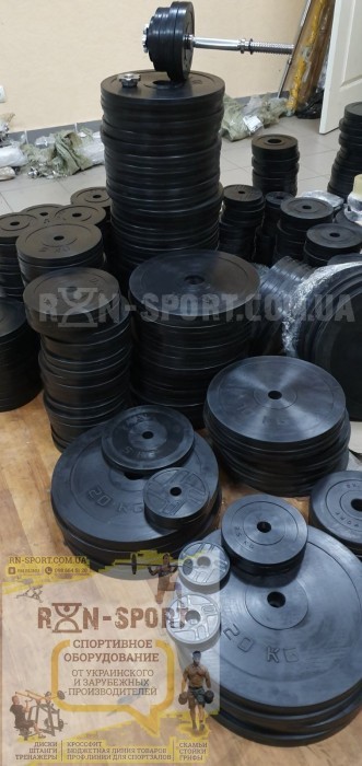 Диск RN-Sport сталевий гумовий 10 кг - 51 мм