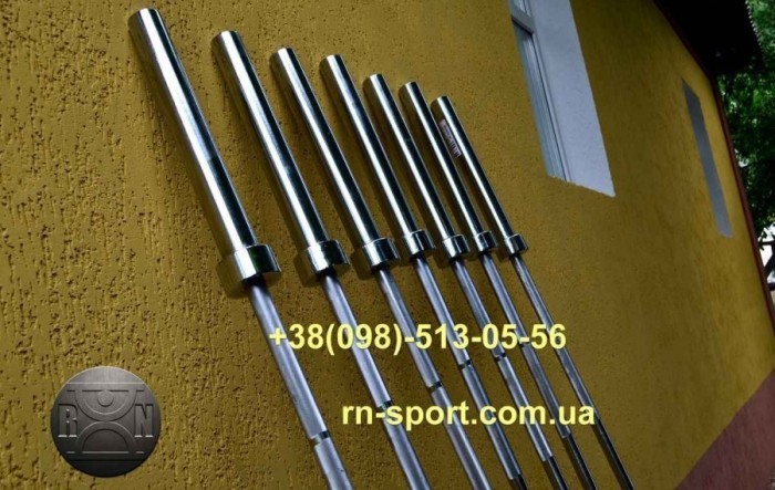 Гриф для штанги Олімпійський прямий 220 см – 50 мм. Навантаження до 250 кг