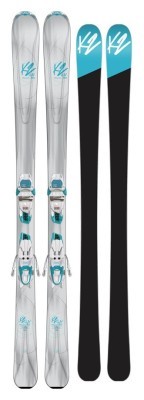 Лижі гірські (комплект) K2 BELUVED 78 TI+ER3 10 COMPACT 149см Silver/turquoise (10B0405.141.1+10B1012.141.2)