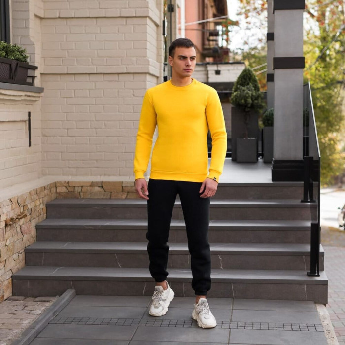 Свитшот мужской однотонный Pobedov 007 ЗИМА