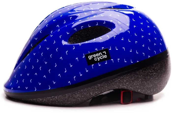 Шолом дитячий Green Cycle FLASH розмір 48-52см синьо-білий лак
