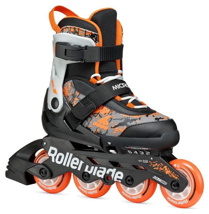 Комплект роликові ковзани Rollerblade Microblade SL black-orange + захист