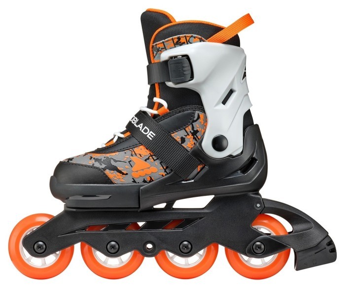 Комплект роликові ковзани Rollerblade Microblade SL black-orange + захист
