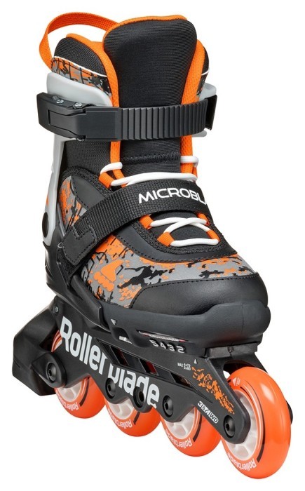 Комплект роликові ковзани Rollerblade Microblade SL black-orange + захист