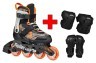 Комплект роликовые коньки Rollerblade Microblade SL black-orange + защита Rollerblade Microblade SL black-orange