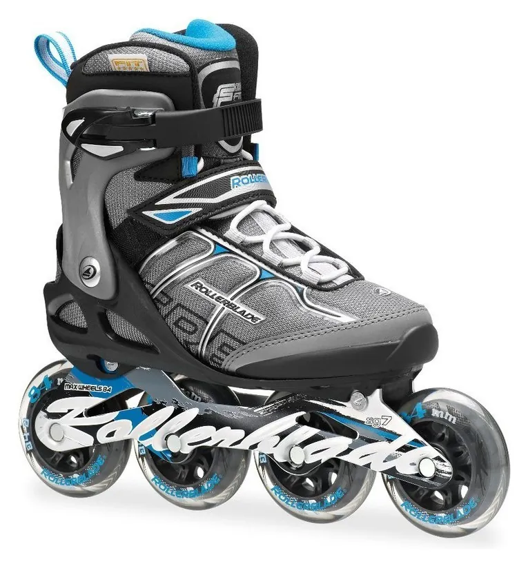 Роликові коньки для дорослих Rollerblade MACROBLADE 84 ALU W 36.5 (6US) 230мм Black/light blue (07356100 821) (235мм)