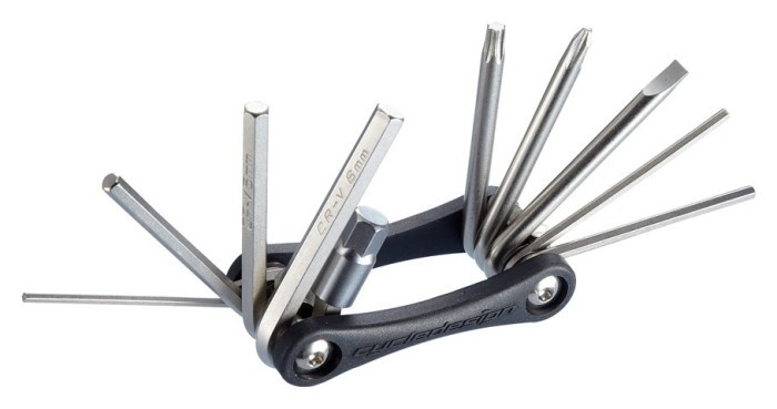 Мультитул складний для велосипеда Cycledesign 8 FUNC Black/Nickel (TO0017), укр, укр