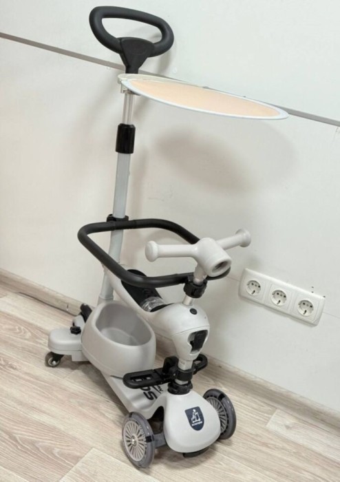 Дитячий самокат Maraton 3in1 K619B, Чай с молоком (Серый)