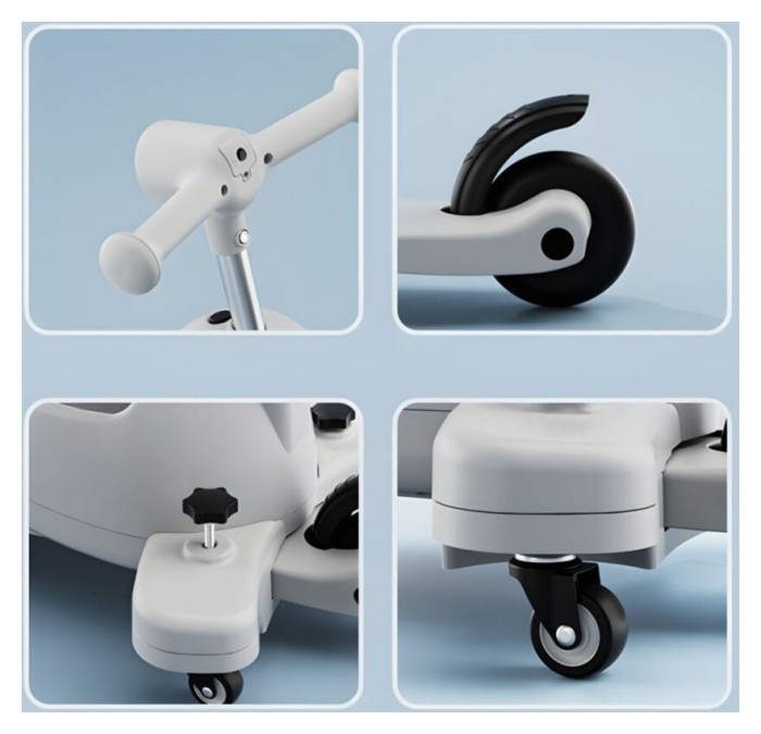 Дитячий самокат Maraton 3in1 K619B, Чай с молоком (Серый)