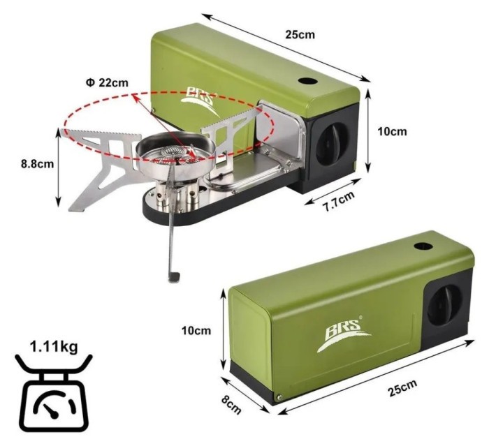 Газовий пальник BRS-97 зелений