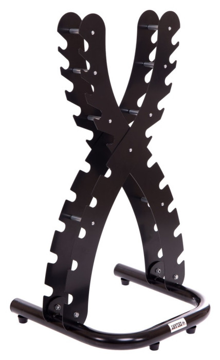 Стійка вертикальна для гантелей на 10 пар Zelart TA-2268 (метал, розмір 63x58x120см, чорний), укр, укр