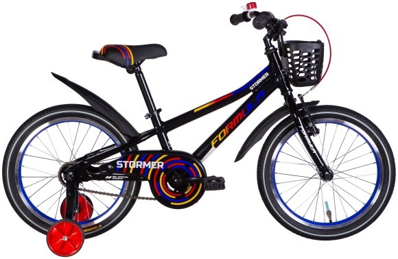 Велосипед AL 18" Formula STORMER BH рама-9" черный с красным и желтым 2025