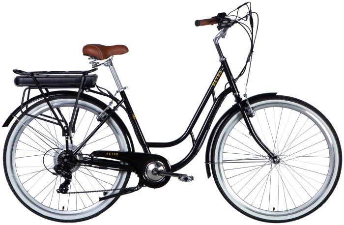 Велосипед с электроприводом 28" ST Dorozhnik eRETRO Vbr FR рама-19" 36B 12.5А*ч 500Вт черный YS 768 2025