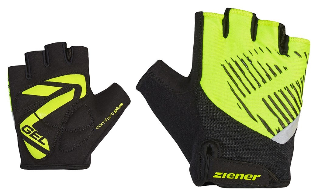 Ziener велоперчатки Cull Jr poison yellow L