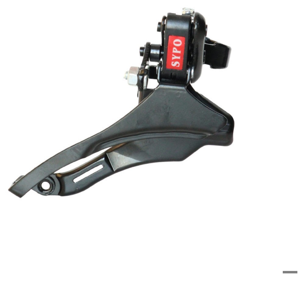 Переключатель перед. нижний хомут в/тяга max-42T под трубу 28,6мм черный SYPO YD-Q50