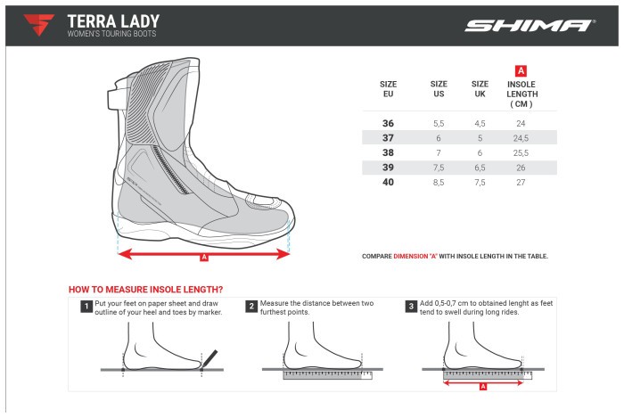 Моточеревики Shima Terra Lady