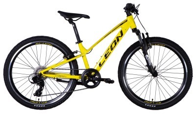 Велосипед AL 24&quot; Leon JUNIOR AM Vbr CS рама-12&quot; жовтий з чорним 2025