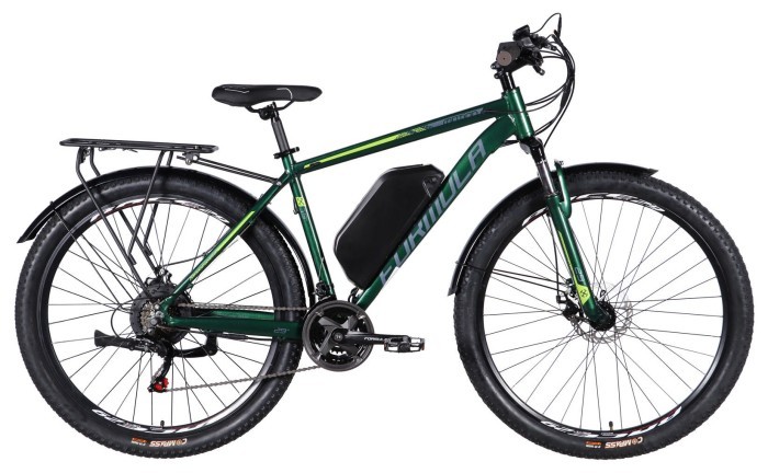 Велосипед з електроприводом 29" AL Formula eMOTION PLUS DD FR рама-19" 48B 15А*г 500Вт зелено-сірий 2026, укр, укр