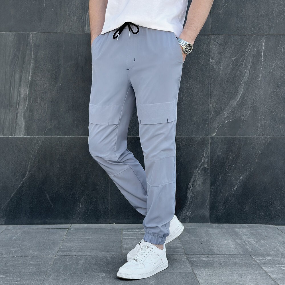 Мужские брюки джогеры с карманами серые Pobedov Vershyna
