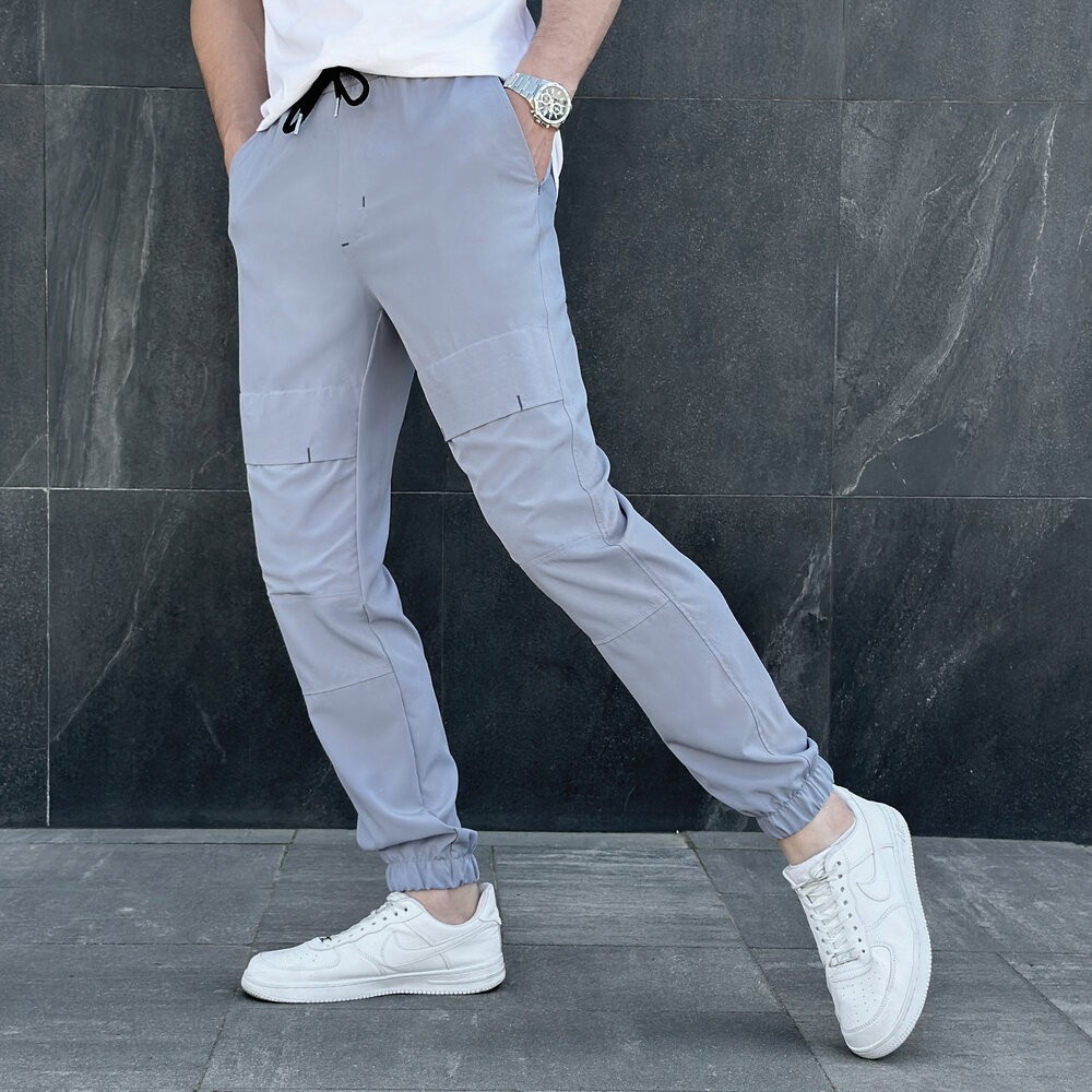 Мужские брюки джогеры с карманами серые Pobedov Vershyna