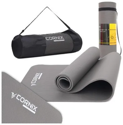 Коврик спортивный Cornix NBR 183 x 61 x 1 cм для йоги и фитнеса XR-0012 Grey