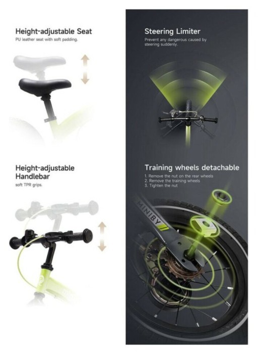 Велосипед 3in1 Q PLAY MINIBY Grey (Blue), укр, укр