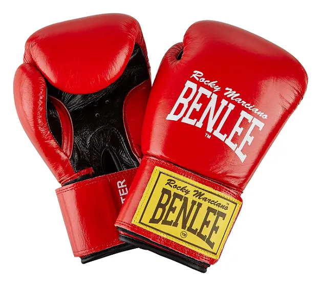 Рукавички боксерські Benlee FIGHTER 10oz / шкіра / червоно-чорні