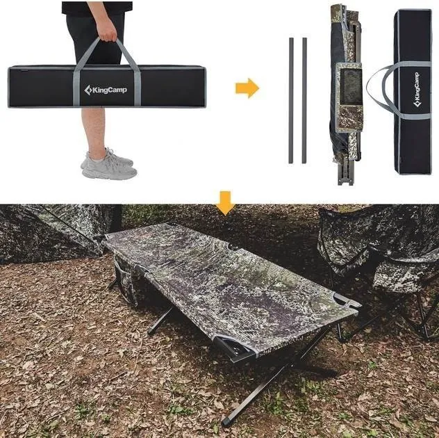 Розкладне кемпінгове ліжко KingCamp KC2103 camouflage