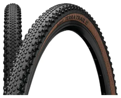Покришка безкамерна Continental Terra Trail ProTection 28" | 700 x 40C | 28 x 1.50 чорна / коричнева, складна skin