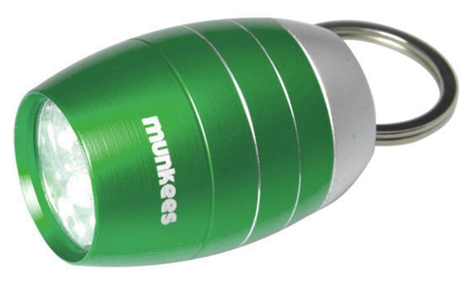 Munkees 1082 брелок-фонарик Cask shape 6-LED Light grass green