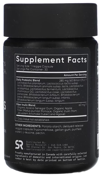 Daily Probiotics with Prebiotics 60 Billion CFU - 30 veggie capsules