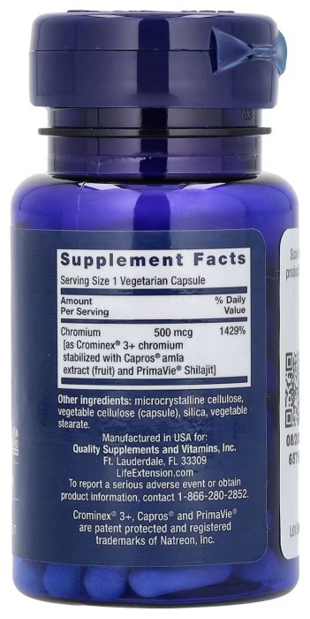 Optimized Chromium with Crominex® 3+ 500 mcg - 60 vcaps