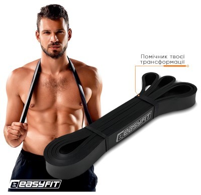 Гумова петля EasyFit 6-31 кг Чорна