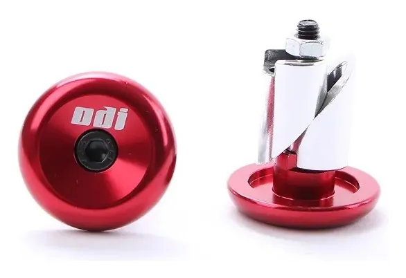 Баренды ODI Aluminum End Plugs w/Lasered Logo Red