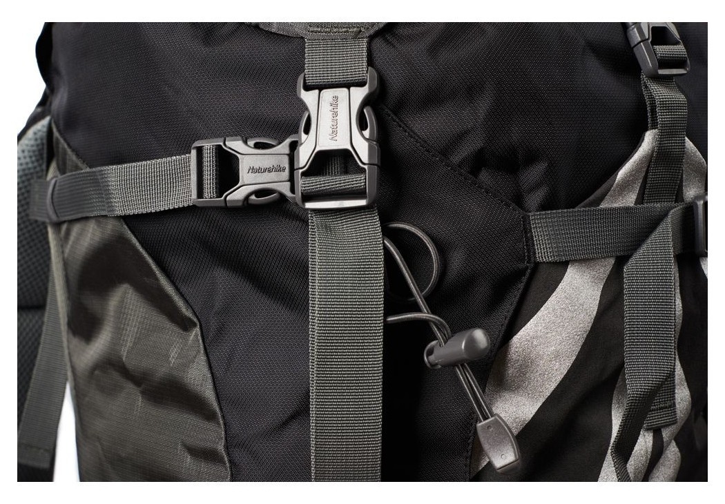 Рюкзак туристический Naturehike NH70B070-B, 70 л+5 л, черно-серый