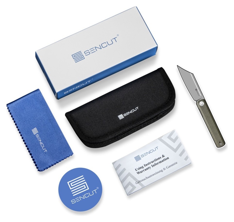 Нож складной туристический Sencut Serene, (8.8 см) D2/Aluminum серый