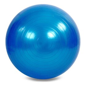 М&#39;яч фітнес World Sport, 65см гладкий (800гр) GymBall, синій