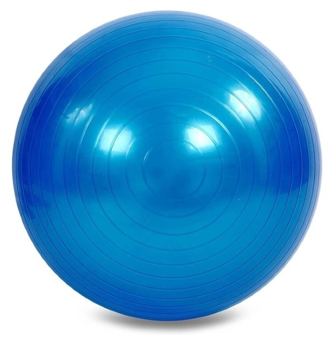 Мяч фітнес World Sport, 65см гладкий (800гр) GymBall, синій, укр, укр