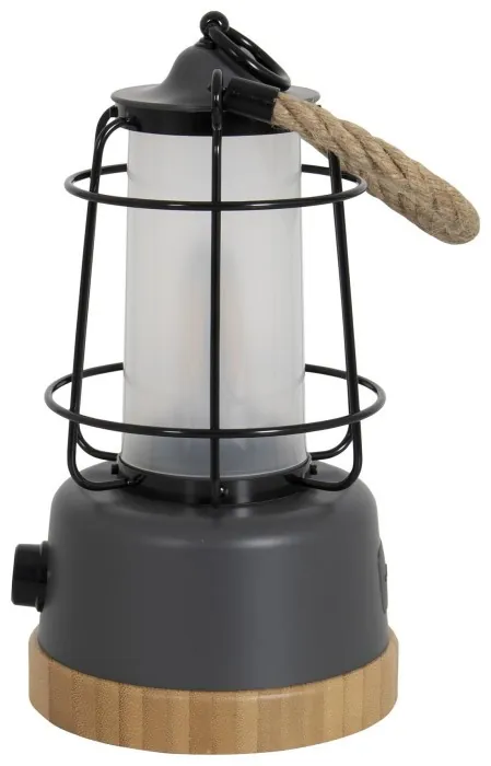Ліхтар кемпінговий Bo-Camp Harlington Rechargable Dimming 370 Lumen Bamboo-Grey (5818921)