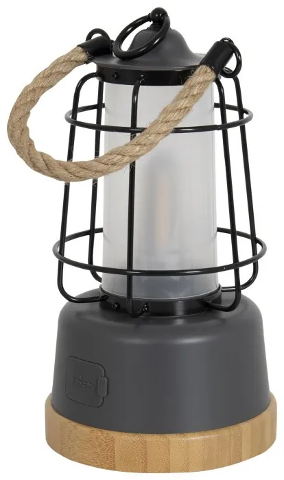 Ліхтар кемпінговий Bo-Camp Harlington Rechargable Dimming 370 Lumen Bamboo-Grey (5818921)